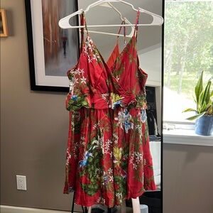 Everly Floral Red Sleeveless Dress | Size M (NWT)